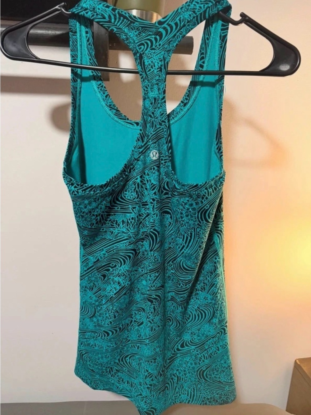 lululemon athletica Teal Patterned Racerback Tank
